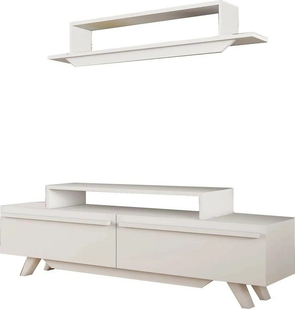 Mobilier living 505CRL1903, alb, PAL melaminat, 2 piese