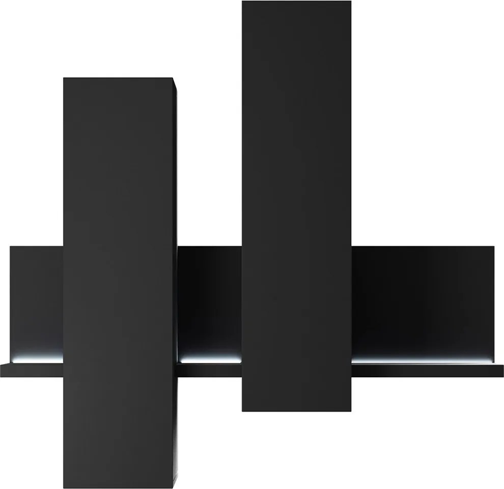 Corp lemn masiv suspendat Aurea, 152 × 90 × 35 cm - Negru