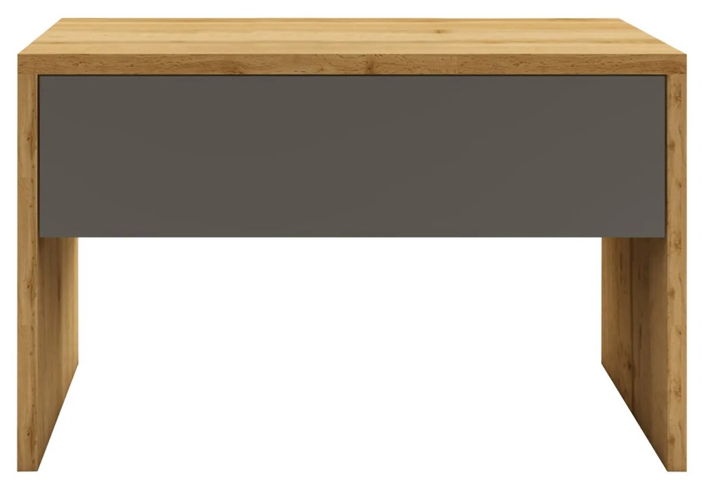 Noptiera haaus Pedro, 1 Sertar, Stejar Wotan/Antracit, 53 x 35 x 33 cm