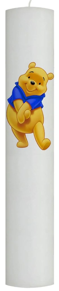 Lumanare Botez Winnie cu vesta albastra 4,5 cm, 50 cm