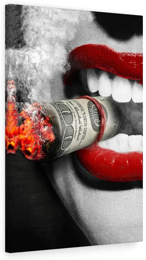 Tablou canvas Money To Burn - 90x60 cm 90x60 cm