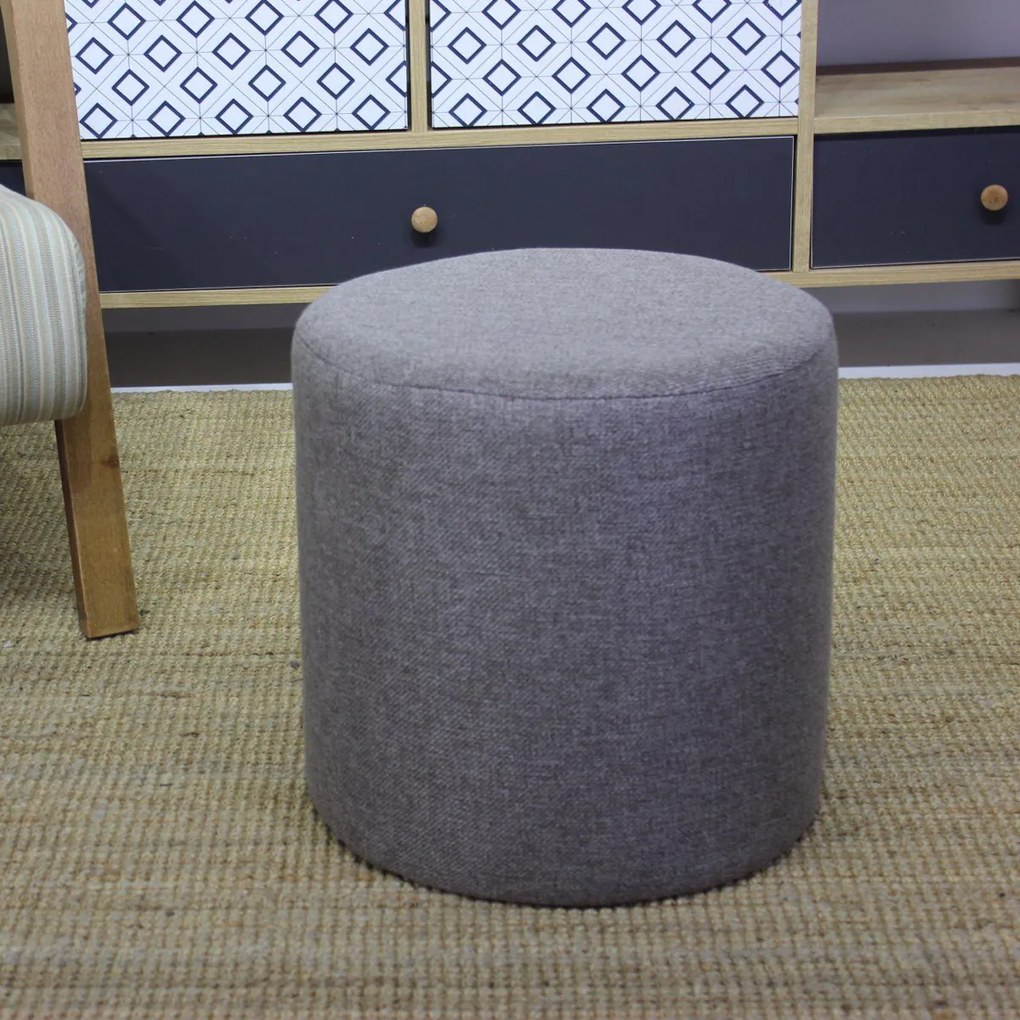 Silindir Taburet Pouf Brown