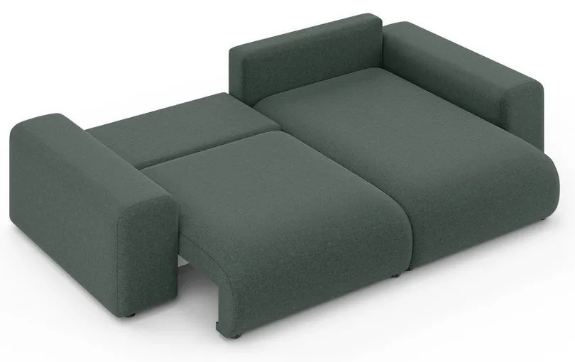 Colțar verde închis extensibil/cu spațiu de depozitare (cu colț variabil) Luma – Ropez