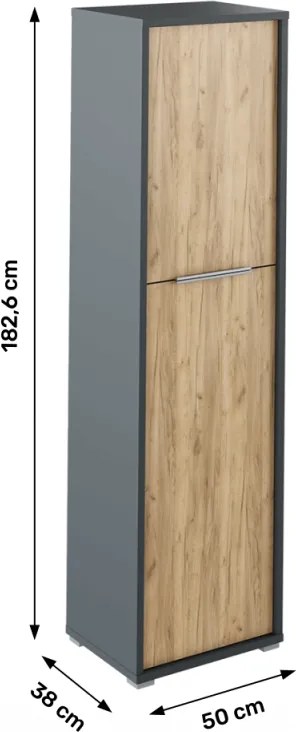 Dulap Birou RIOMA NEW TYP 08 Stejar Artisan/Grafit