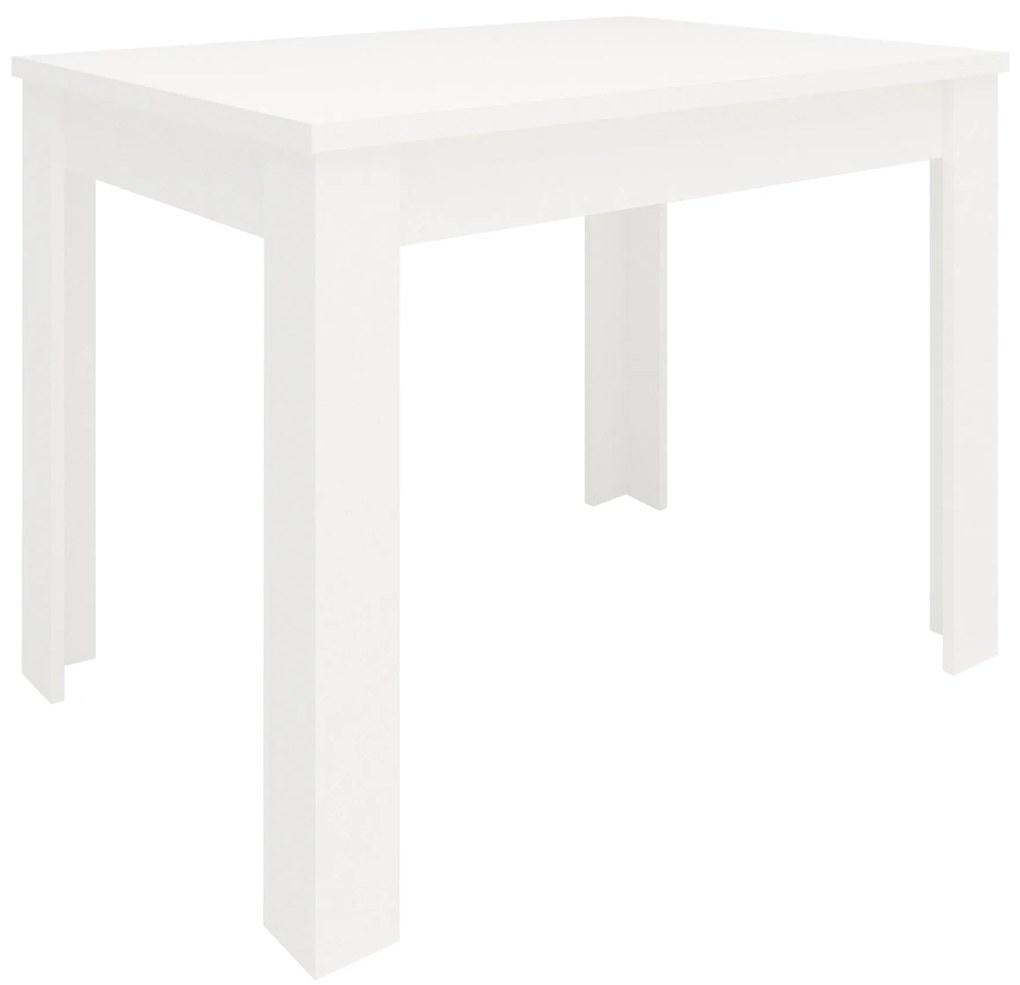 Set Masa Zeta, Alb, 4 Scaune, Negre, 102 x 69 x 75 cm