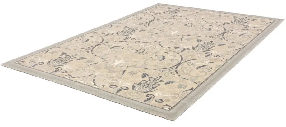 Covor bej din lână 133x190 cm Archie beige – Agnella