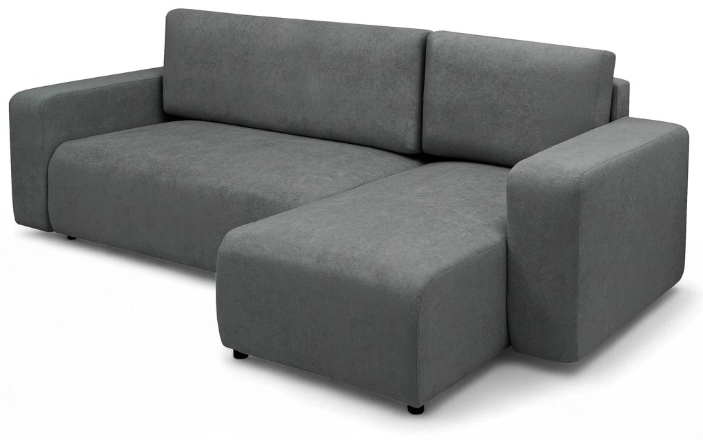 Colțar extensibil Avia Mini universal - grafit țesătură boucle Gerra 120
