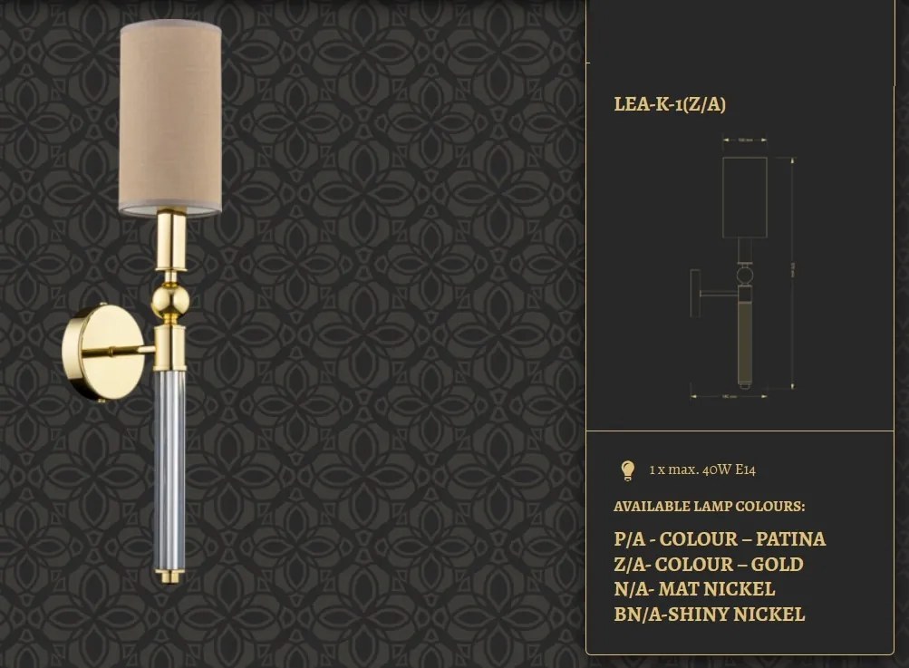 Aplica eleganta design clasic realizata manual Lea