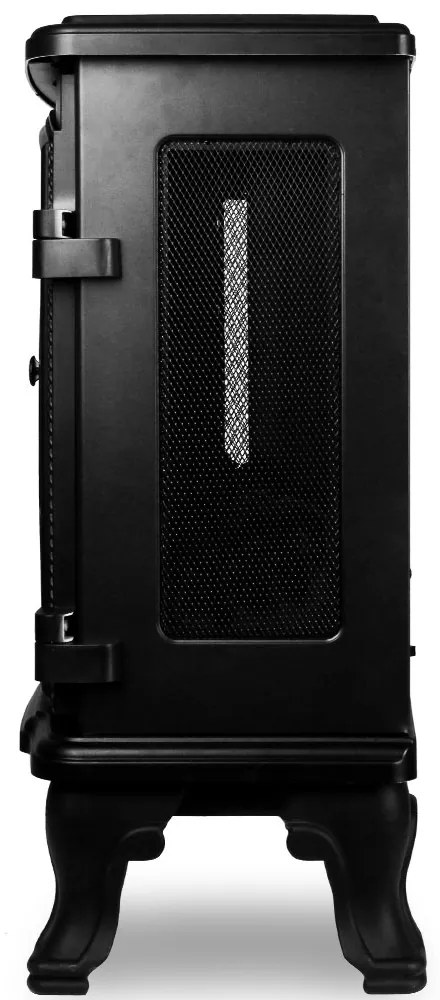 Deuba Semineu electric cu doua usi cu ventilator si foc NEGRU