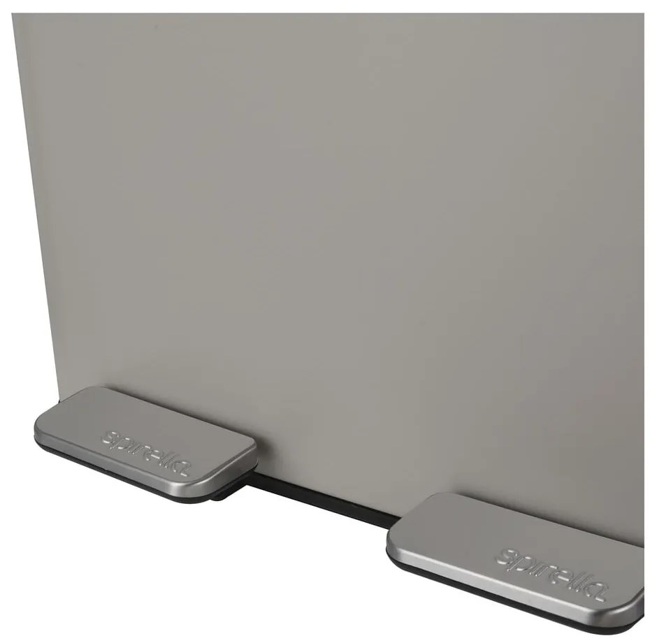 Coș de gunoi taupe pentru reciclare/cu pedală 2x30 l din oțel Aliya – Spirella