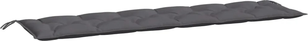 vidaXL Pernă de bancă de grădină, antracit, 200x50x7 cm, textil oxford