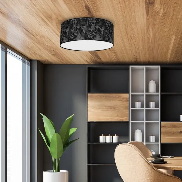 Plafonieră SATINO 2xE27/60W/230V neagră/gri