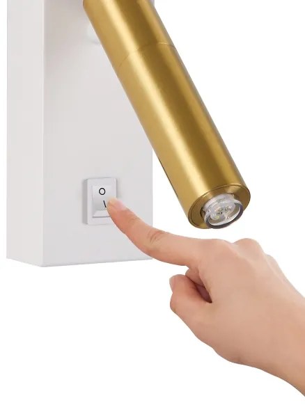 Spot LED de perete Brilagi MAYA 1xG9/7W/230V alb/auriu