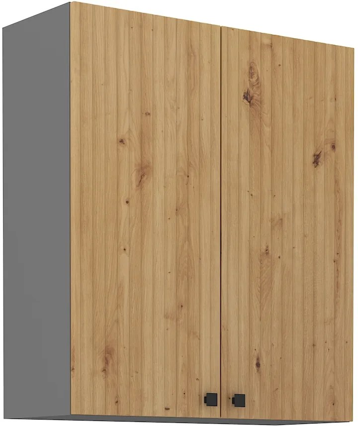 Dulap superior de bucătărie Avantoe 80 G-90 2F (Stejar artisan + Antracit). 1049640