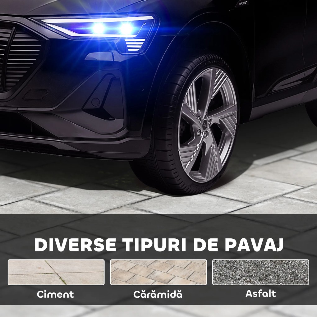 Masina sport electrica pentru copii , jucarie cu motor 12V alimentat cu doua baterii, Negru HOMCOM | Aosom Romania