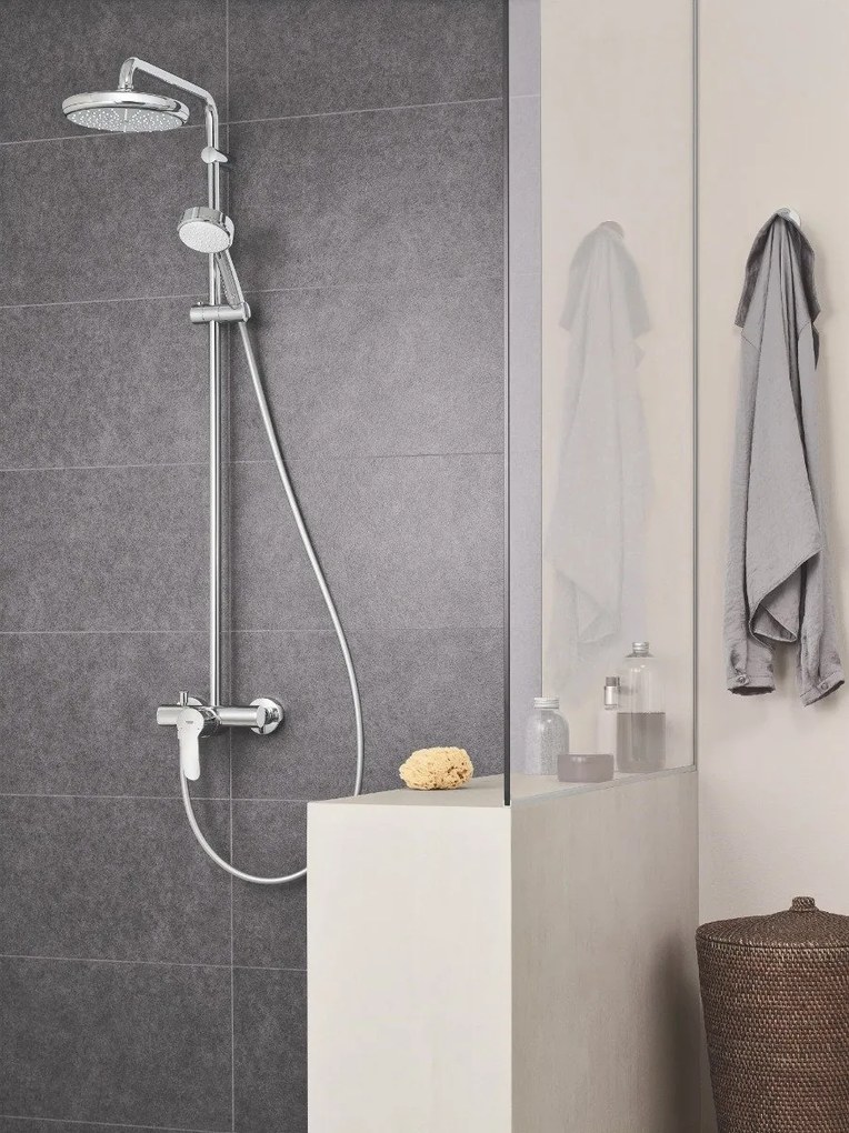 Coloana dus Grohe Tempesta 160, monocomada, suport para ajustabil, crom - 26224001