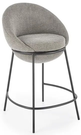 Scaun de bar tapitat H118 gri