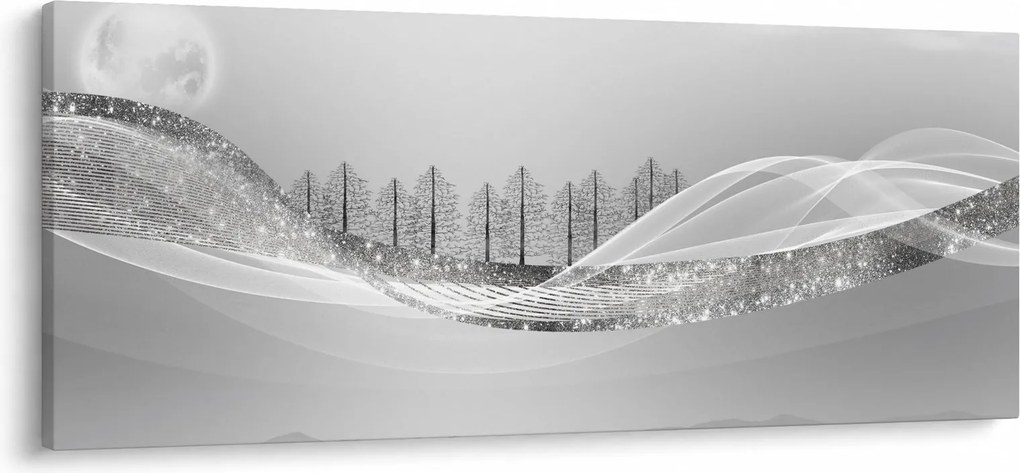 Tablou - Peisaj argintiu (120x50 cm)
