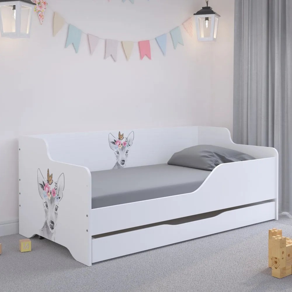 Pat copii cu cerb 160x80 cm