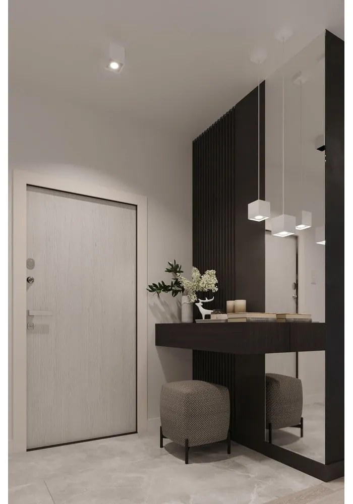 Aplică de perete albă Geo – Sollux