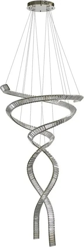 Lustra LED XXL casa scarii cu telecomanda SPARK crom CCT DIMM