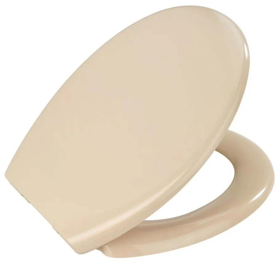 Capac WC cu închidere lentă Wenko Premium Ottana, 45,2 x 37,5 cm, roz pal