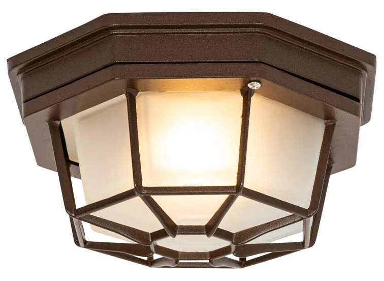 Plafonieră rustică maro ruginiu 21,3 cm IP44 - Bri