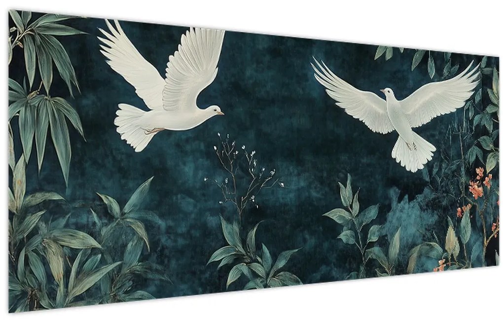 Tablou - Două porumbei (120x50 cm)