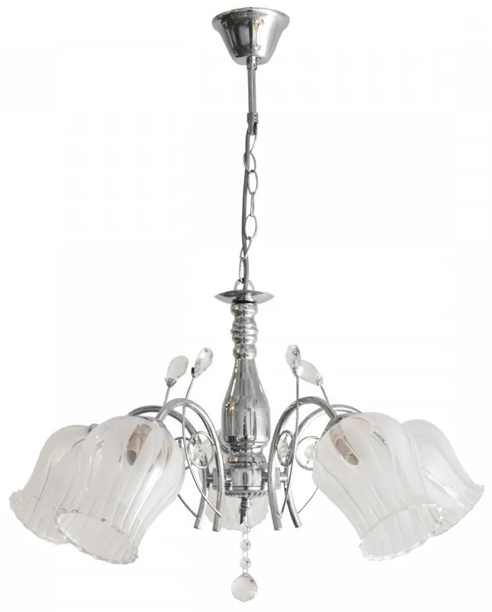 Lustra Florala, Helam, 60 x 60 cm, 5 x E27, 60W, crom