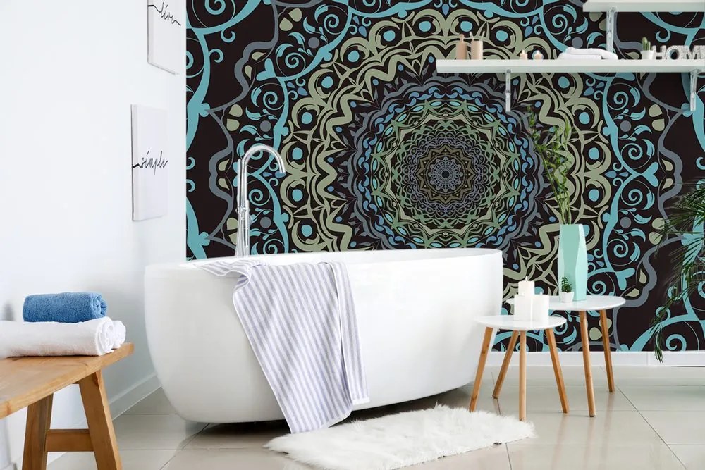 Tapet autoadeziv Mandala abstractă în stil vintage