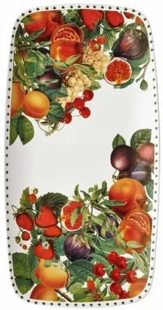 Platou pentru servire din ceramica, Le Primizie Alb / Multicolor, L41,5xl22 cm