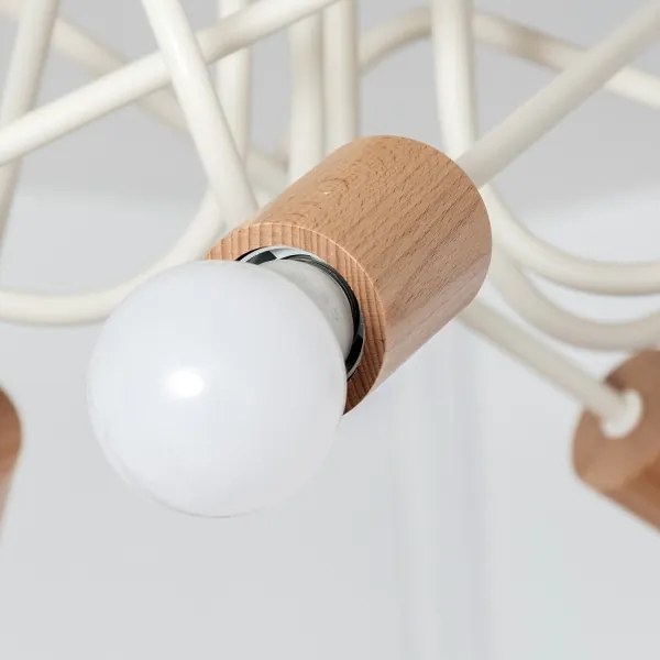 Lustră aplicată OXFORD 5xE27/15W/230V pin/crem