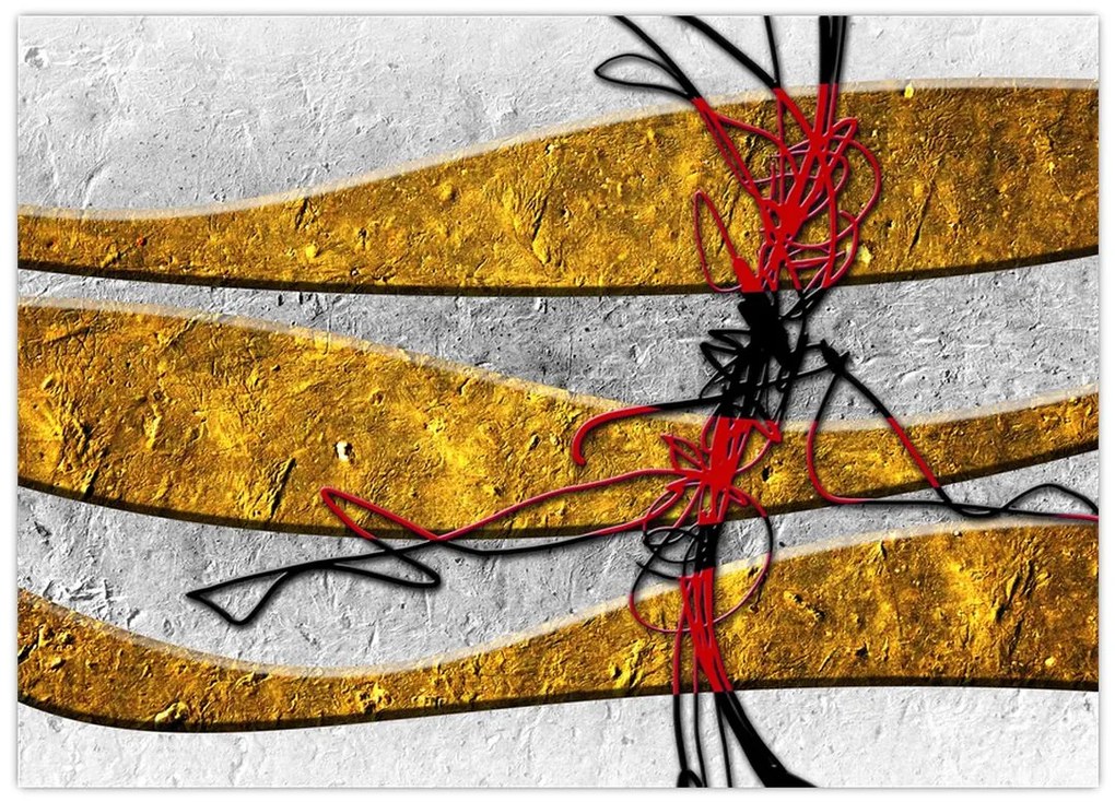Tablou pe sticlă abstract (70x50 cm)