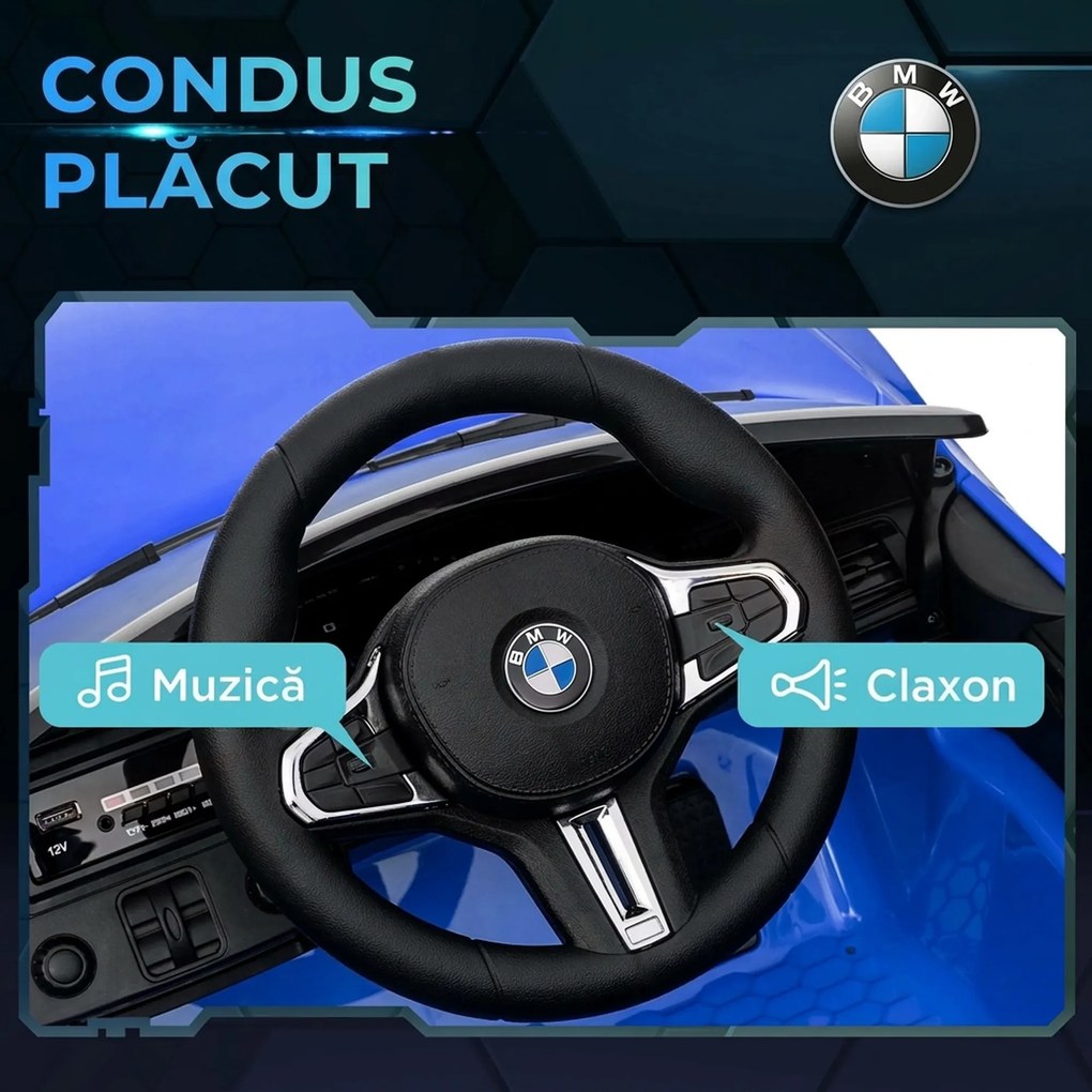 AIYAPLAY Mașinuță Electrică BMW M4 pentru Copii, Albastră | Aosom Romania