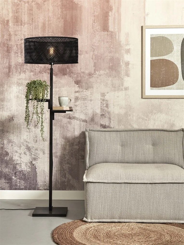 Lampadar eco din bambus cu polita Java bl/50x22, bl