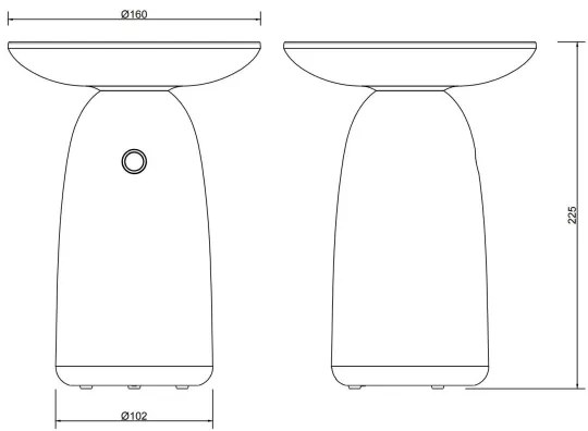 Globo 36625S - Lampă solară LED tactilă reglabilă LED/10W/3,7V IP54 negru