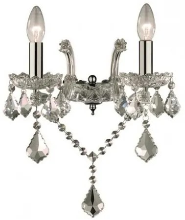 Aplica 2 brate cristal Venezian FLORIAN AP2 cromo 035642