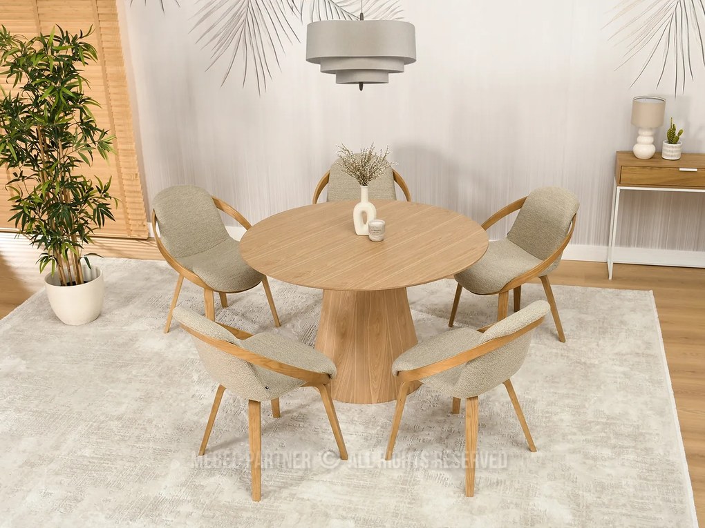 Scaun Lila K (bej + stejar). Promo -14%. 1111104