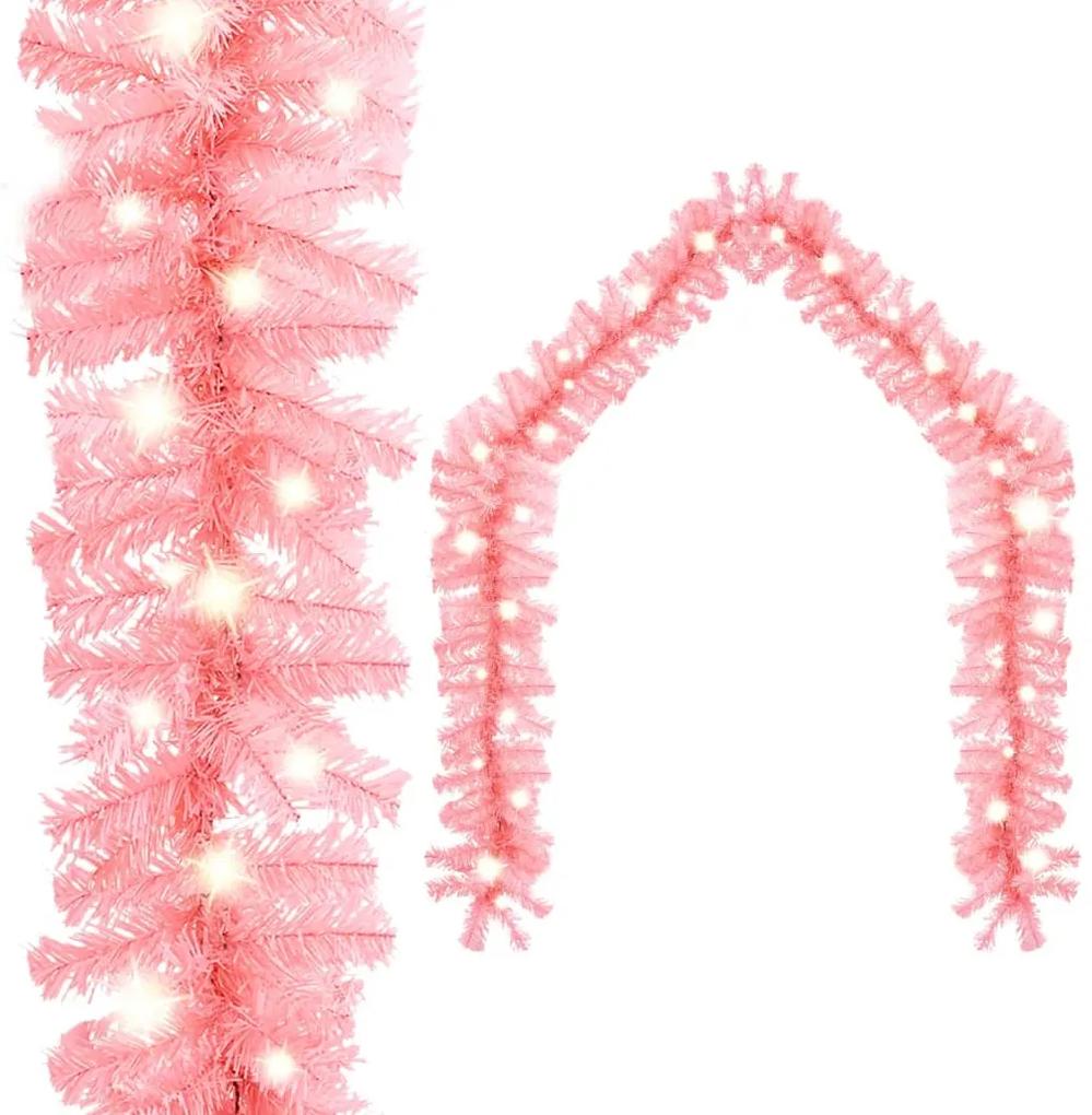 Ghirlanda de Craciun cu lumini LED, roz, 5 m 1, Roz, 5 m