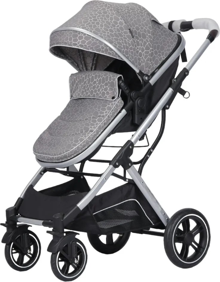 Carucior nou nascuti 3 in 1 NOVOKIDS™ H3100 series, Cu geanta bebe, Cadru Aluminiu, Amortizoare, Roti din cauciuc plin AVE, Landou, Scoica auto,