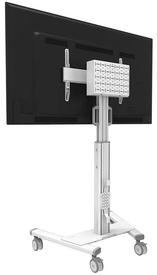 Stand podea mobil NM MUp 37-75" 70kg alb