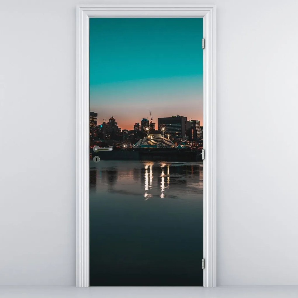 Fototapet pentru ușă - Oraș (95x205cm)