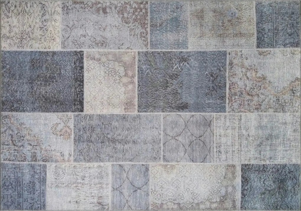 Covor JAZZ CHENILLE, 75x150 cm, forma dreptunghiulara, poliester, gri,