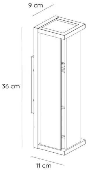 Aplică de exterior Lucide 27885/02/30 CLAIRE 2xE27/15W/230V IP54