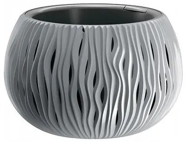 Ghiveci decorativ de flori, rotund, gri, 29x19.5 cm, Sandy Bowl