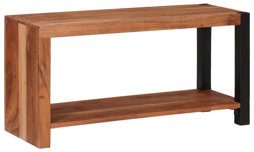 vidaXL Bibliotecă Maro, Negru 80 x 30 x 110 cm Lemn Solid de Acacia