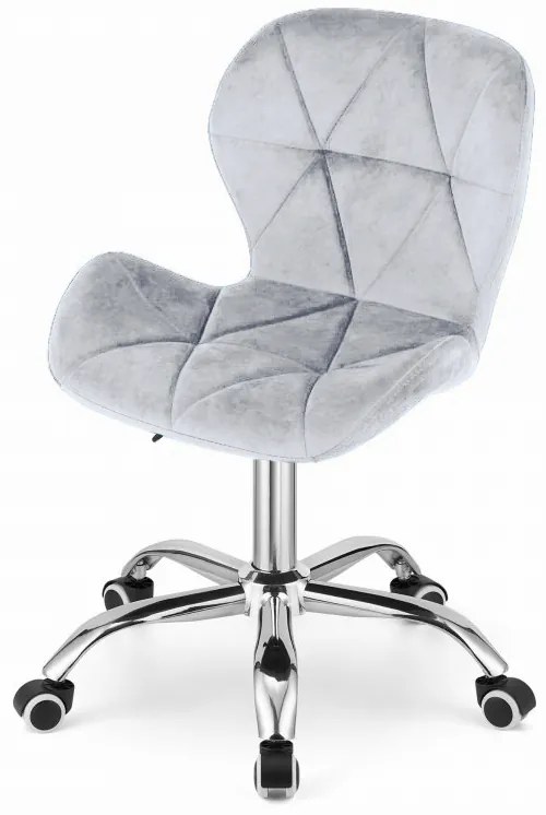 OFERTA Scaun de birou gri deschis AVOLA VELVET II. calitate