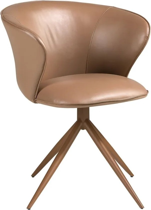 Scaun modern pivotant piele sintetica Camel