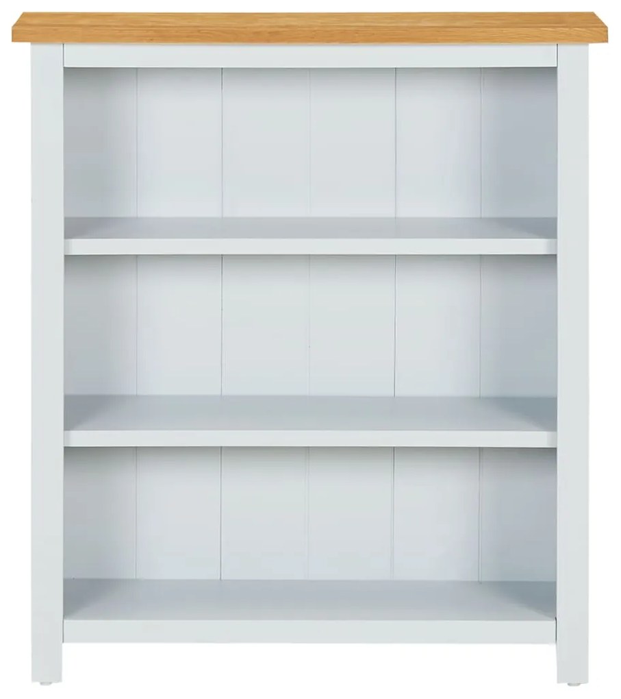 288630 vidaXL Bibliotecă cu 3 rafturi, 72x22,5x82 cm, lemn masiv stejar
