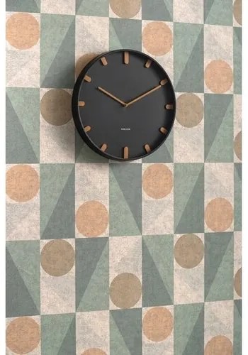 Karlsson 5942BK ceas de perete design 40 cm, negru